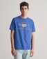 Gant Archive Graphic Chest Shield Print Crew Neck T-Shirt Rich Blue