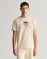 Gant Archive Graphic Chest Shield Print Crew Neck T-Shirt Silky Beige