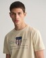 Gant Archive Graphic Chest Shield Print Crew Neck T-Shirt Silky Beige