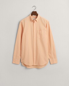 Gant Archive Oxford Stripe Organic Cotton Shirt Coral Apricot