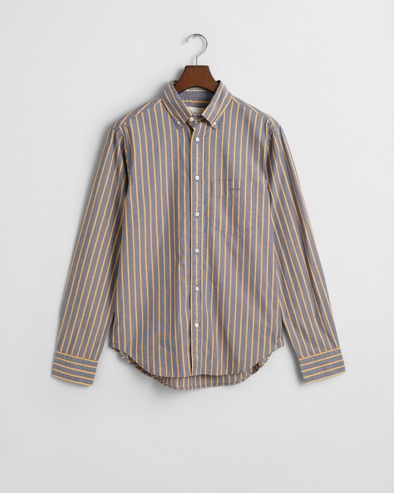 Gant Archive Poplin Stripe Organic Cotton Overhemd Dusty Navy