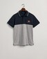 Gant Archive Shield Color Block Short Sleeve Rugger Poloshirt Evening Blue