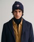 Gant Archive Shield Embroidery Cotton Blend Beanie Muts Marine