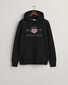 Gant Archive Shield Embroidery Hoodie Pullover Black