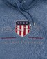 Gant Archive Shield Embroidery Hoodie Pullover Denim Blue