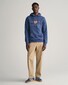 Gant Archive Shield Embroidery Hoodie Pullover Dusty Blue Sea