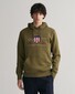 Gant Archive Shield Embroidery Hoodie Pullover Juniper Green
