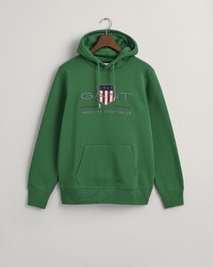 Gant Archive Shield Embroidery Hoodie Pullover Lavish Green