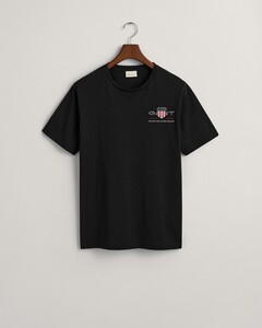 Gant Archive Shield Embroidery T-Shirt Zwart