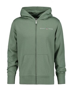 Gant Archive Shield Graphic Cardigan Full Zip Sweat Hoodie Dry Green