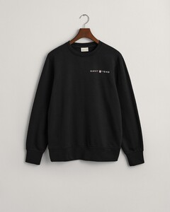 Gant Archive Shield Graphic Crew Neck Sweatshirt Pullover Black