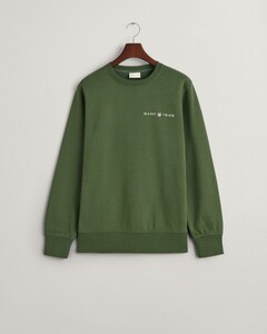 Gant Archive Shield Graphic Crew Neck Sweatshirt Pullover Pine Green