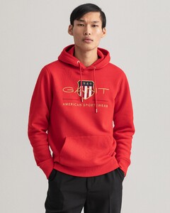 Gant Archive Shield Hoodie Trui Bright Red