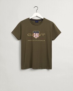 Gant Archive Shield Short Sleeve Shirt T-Shirt Juniper Green
