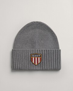 Gant Banner Shield Beanie Muts Dark Grey Melange
