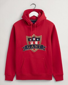 Gant Banner Shield Hoodie Pullover Ruby Red
