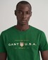 Gant Banner Shield Short Sleeve T-Shirt Forest Green