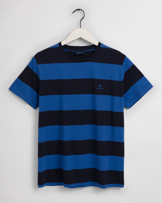 Gant Barstripe Round Neck T-Shirt Nautical Blue