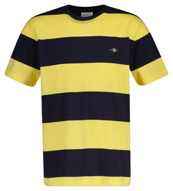 Gant Barstripe Short Sleeve Crew Neck T-Shirt Banana Yellow