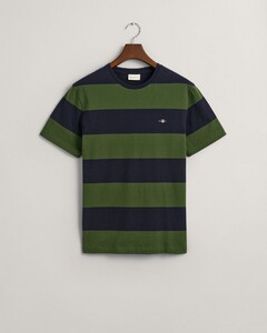 Gant Barstripe Short Sleeve Crew Neck T-Shirt Pine Green