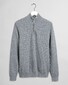 Gant Basketweave Half Zip Pullover Grey Melange