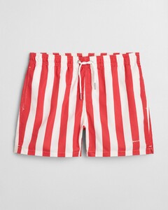 Gant Block Stripe Drawstring Swim Short Watermeloen Rood