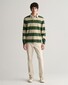 Gant Block Stripe Heavy Rugger Pullover Pine Green