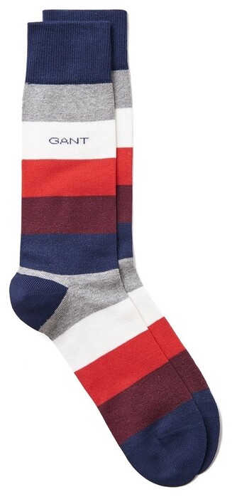 Gant Block Stripe Socks Port Red