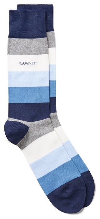 Gant Block Stripe Socks Sokken Classic Blue