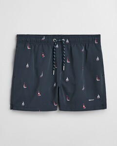 Gant Boat Embroidery Drawstring Swim Short Avond Blauw