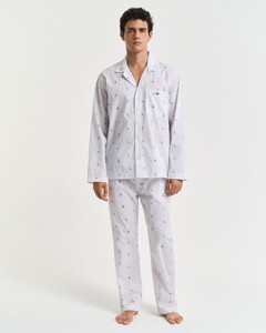 Gant Boat Pattern Pyjama Set Nachtmode Licht Blauw
