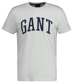 Gant Bold Chest Logo Crew Neck T-Shirt Wit