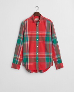Gant Bold Madras Check Button-Down Overhemd Watermeloen Rood