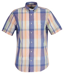 Gant Bold Madras Check Short Sleeve Overhemd Eggshell