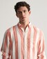 Gant Bold Stripe Linen Button Down Shirt Burnt Orange