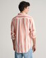 Gant Bold Stripe Linen Button Down Shirt Burnt Orange