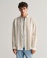 Gant Bold Stripe Linnen Button Down Overhemd Concrete Beige