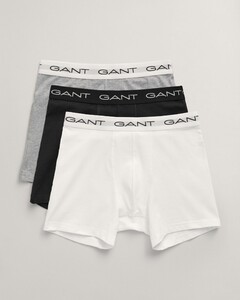 Gant Boxer Brief 3Pack Long Leg Length Ondermode Grijs Melange
