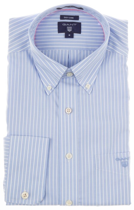 Gant Breton Poplin Stripe Shirt Hamptons Blue