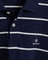 Gant Breton Stripe Piqué Rugger Poloshirt Evening Blue