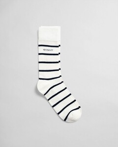 Gant Breton Stripe Rib Socks Sokken Eggshell