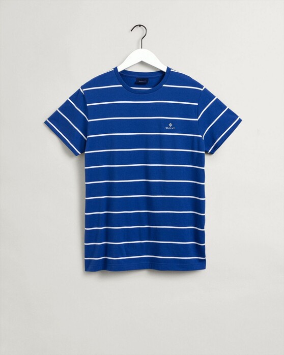 Gant Breton Stripe T-Shirt College Blue