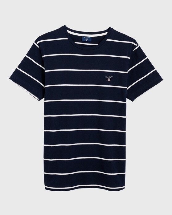 Gant Breton Stripe T-Shirt Evening Blue