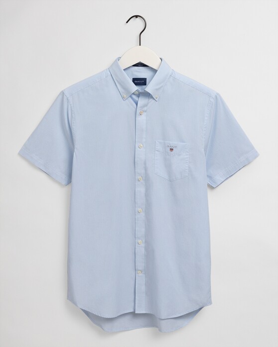 Gant Broadcloth Banker Fine Stripe Overhemd Capri Blue