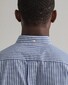 Gant Broadcloth Stripe Short Sleeve Overhemd College Blue
