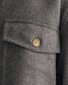 Gant Brushed Wool Blend Solid Color Overshirt Grey Melange