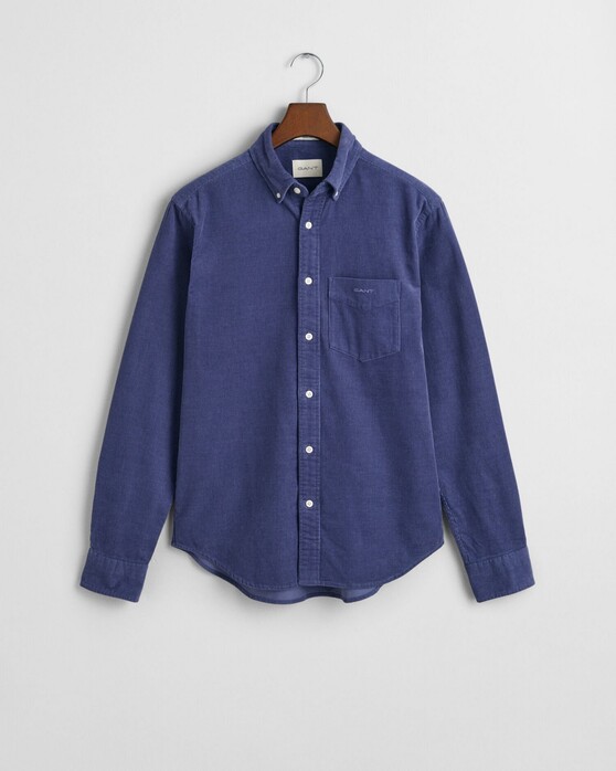 Gant Button Down Cotton Corduroy Overhemd Dusty Navy