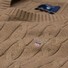 Gant Cable Round Neck Pullover Dark Sand Melange