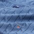 Gant Cable Round Neck Pullover Denim Blue