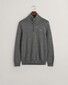 Gant Casual Cotton Half Zip Rib Endings Pullover Dark Grey Melange
